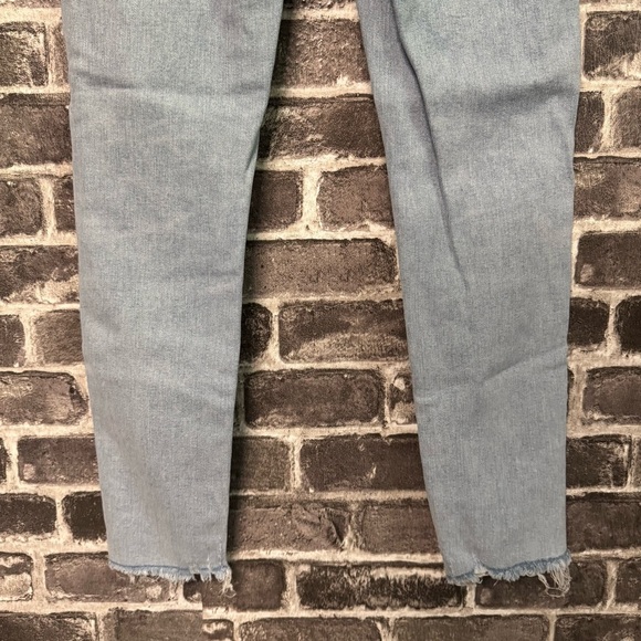 AGOLDE Sophie High Rise Skinny Crop Jeans Parallel Light Wash Raw Hem - Picture 11 of 13